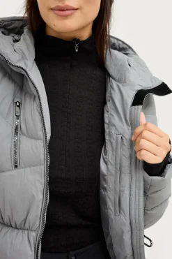 Hot Skijakke Gold Ski Jacket w Clasp Dame Overtøj|Overtøj