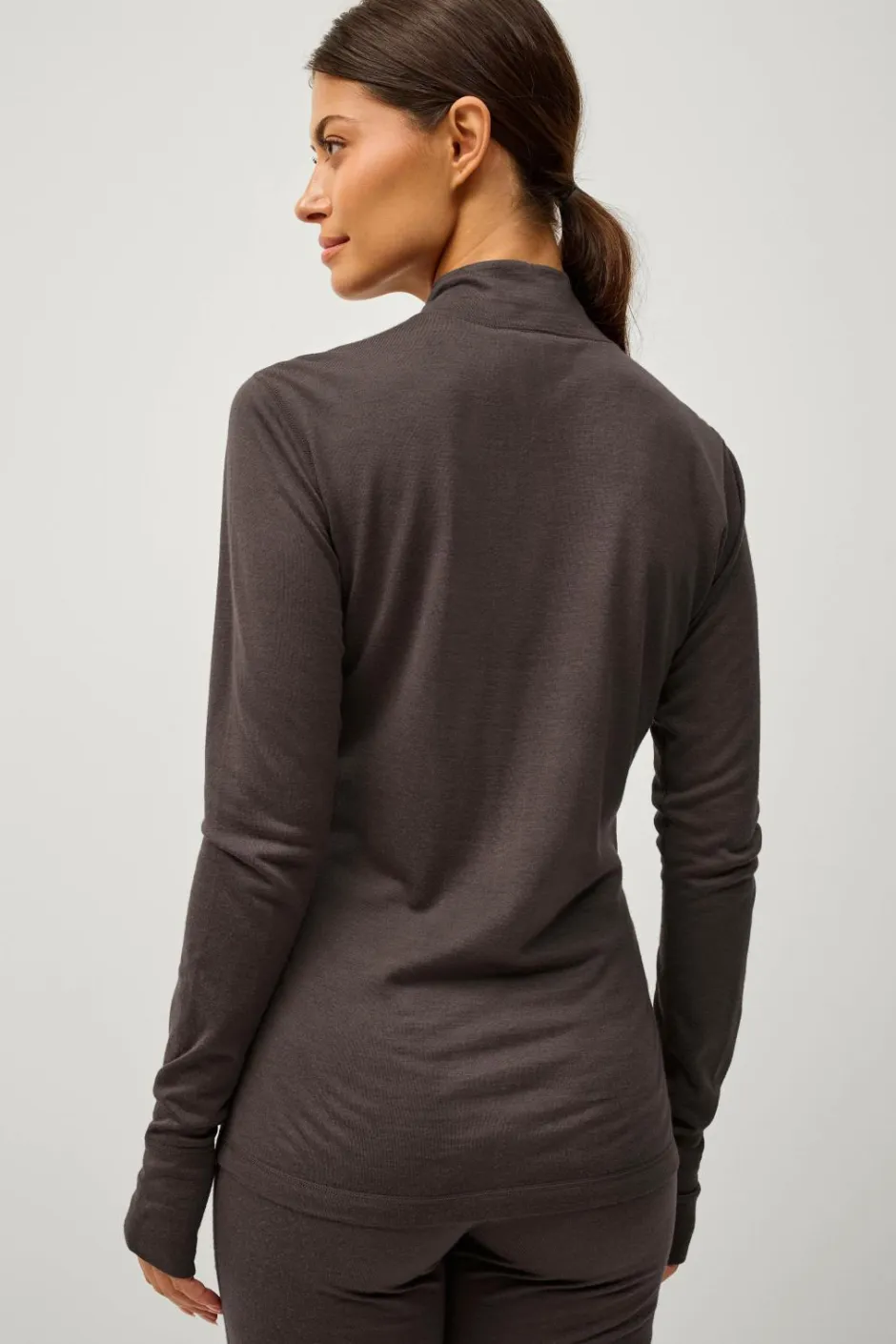 Áhkká Termisk top Merino Wool LS Halfzip W^Dame Skiundertøj|Skiundertøj