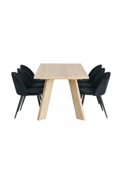 &Home Country spisegruppe med 1 bord + 6 stole^ Spisegrupper