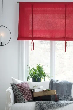 Outlet Roll up-gardin af halvpanama Julegardiner|Foldegardiner