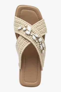 Outlet Sandaler Woven Crossed Stones Dame Sandaler & Sandaler Med Hæl