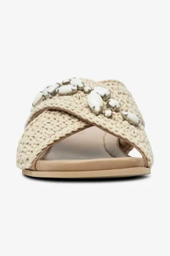Outlet Sandaler Woven Crossed Stones Dame Sandaler & Sandaler Med Hæl