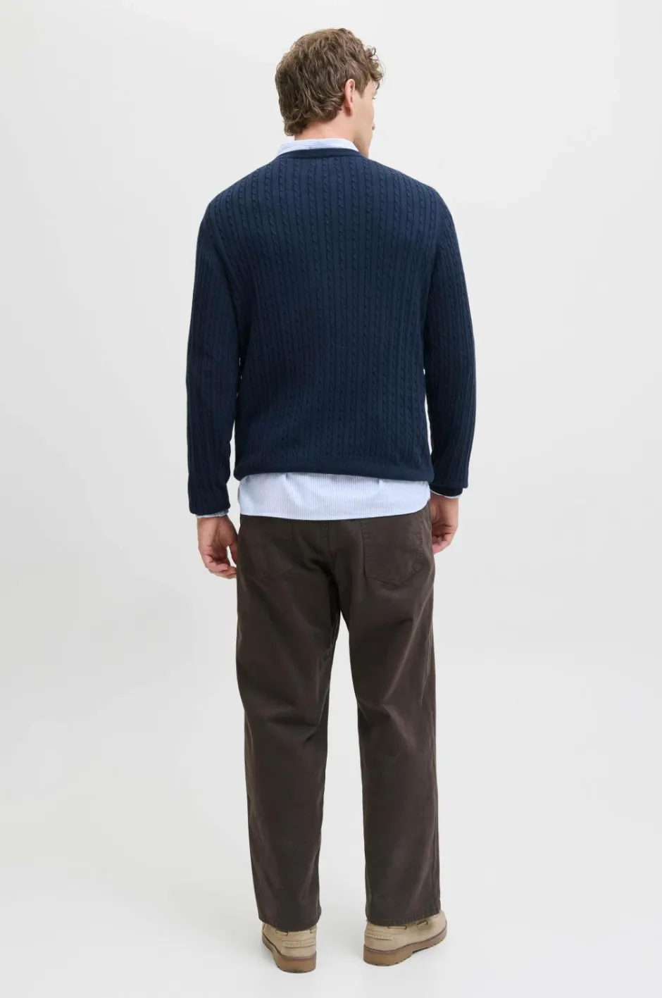 Jack & Jones Pullover jjeEmil Knit Cable Crew Neck^ Trøjer
