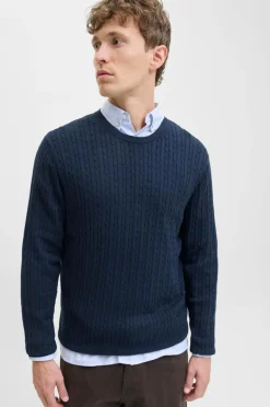 Jack & Jones Pullover jjeEmil Knit Cable Crew Neck^ Trøjer
