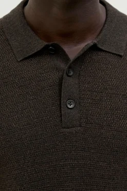 New Pullover jjeGeorge Knit Polo LS SN Poloshirts