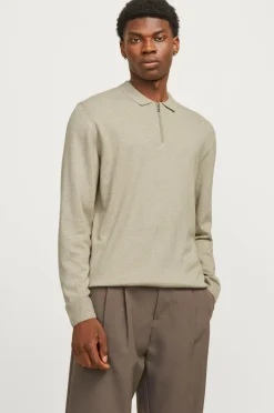 Best Trøje jjeEmil Knit Polo Half Zip LS Noos Trøjer