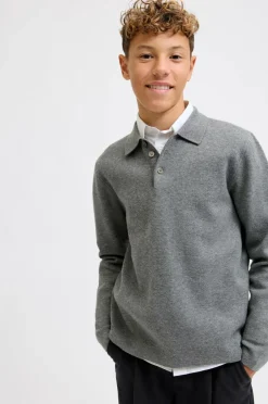 Jack & Jones Junior Pullover jprBlabradfort Knit Polo LN Jnr^Børn Trøjer & Cardigans