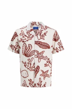 Sale Junior Skjorte jorLuke Crinkle Aop Shirt SS Jnr Børn Skjorter