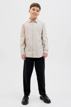 Sale Junior Skjorte jjeBreeze Linen Blend Shirt LS SN J Børn Skjorter