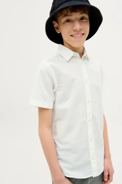 Junior Skjorte jjBreeze Linen Blend Shirt SS SN Jnr Børn Skjorter