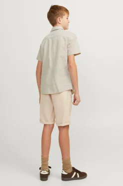 Jack & Jones Junior Skjorte jjeLinen Blend Shirt SS SN Jnr^Børn Skjorter