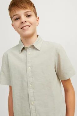 Jack & Jones Junior Skjorte jjeLinen Blend Shirt SS SN Jnr^Børn Skjorter