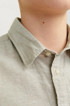 Jack & Jones Junior Skjorte jjeLinen Blend Shirt SS SN Jnr^Børn Skjorter