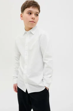 Discount Junior Skjorte jjeBreeze Linen Blend Shirt LS SN J Børn Skjorter