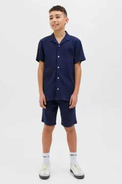 Jack & Jones Junior Skjorte jorLuke Crinkle Shirt SS Jnr^Børn Skjorter