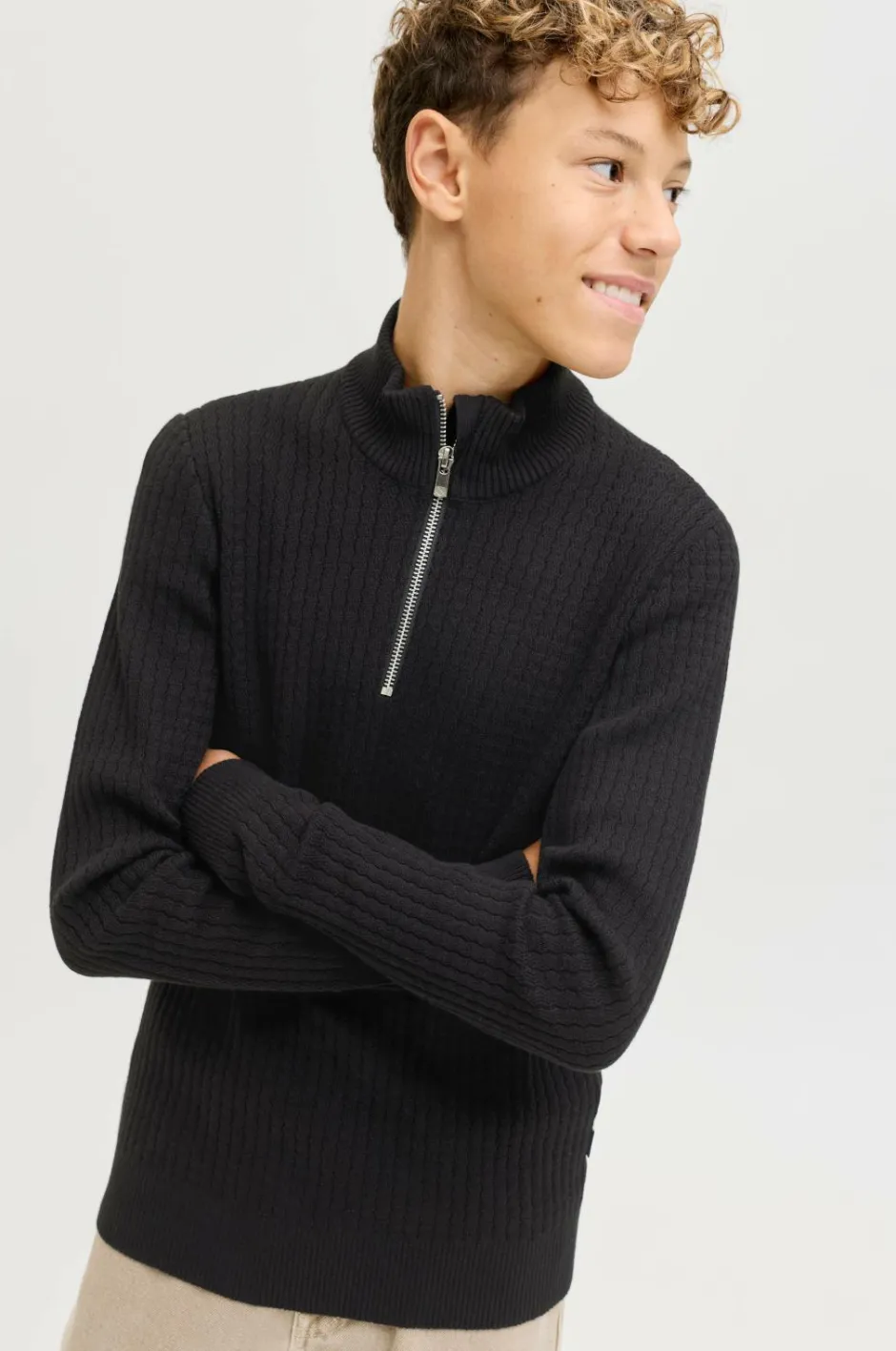 Jack & Jones Junior Turtleneck trøje jprBlubarkley Knit Half Zip Jnr^Børn Trøjer & Cardigans