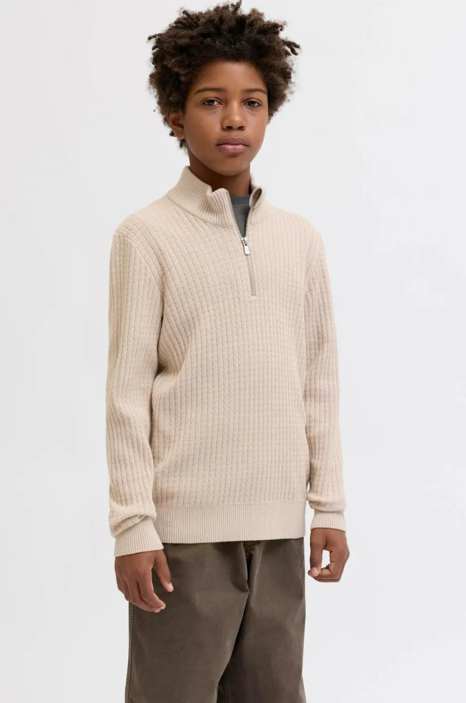Jack & Jones Junior Turtleneck trøje jprBlubarkley Knit Half Zip Jnr^Børn Trøjer & Cardigans