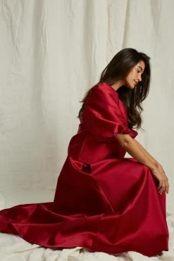 Joelle Bolero-bluse i satin^Dame Skjorter & Bluser