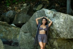 KAANDA Beach life Badebukser Golden nougat lurex shorts^Dame Strandtøj