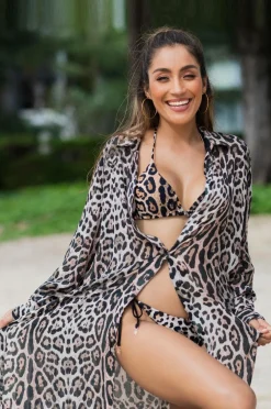 Hot Strandkjole Shirt Dress Dame Strandtøj