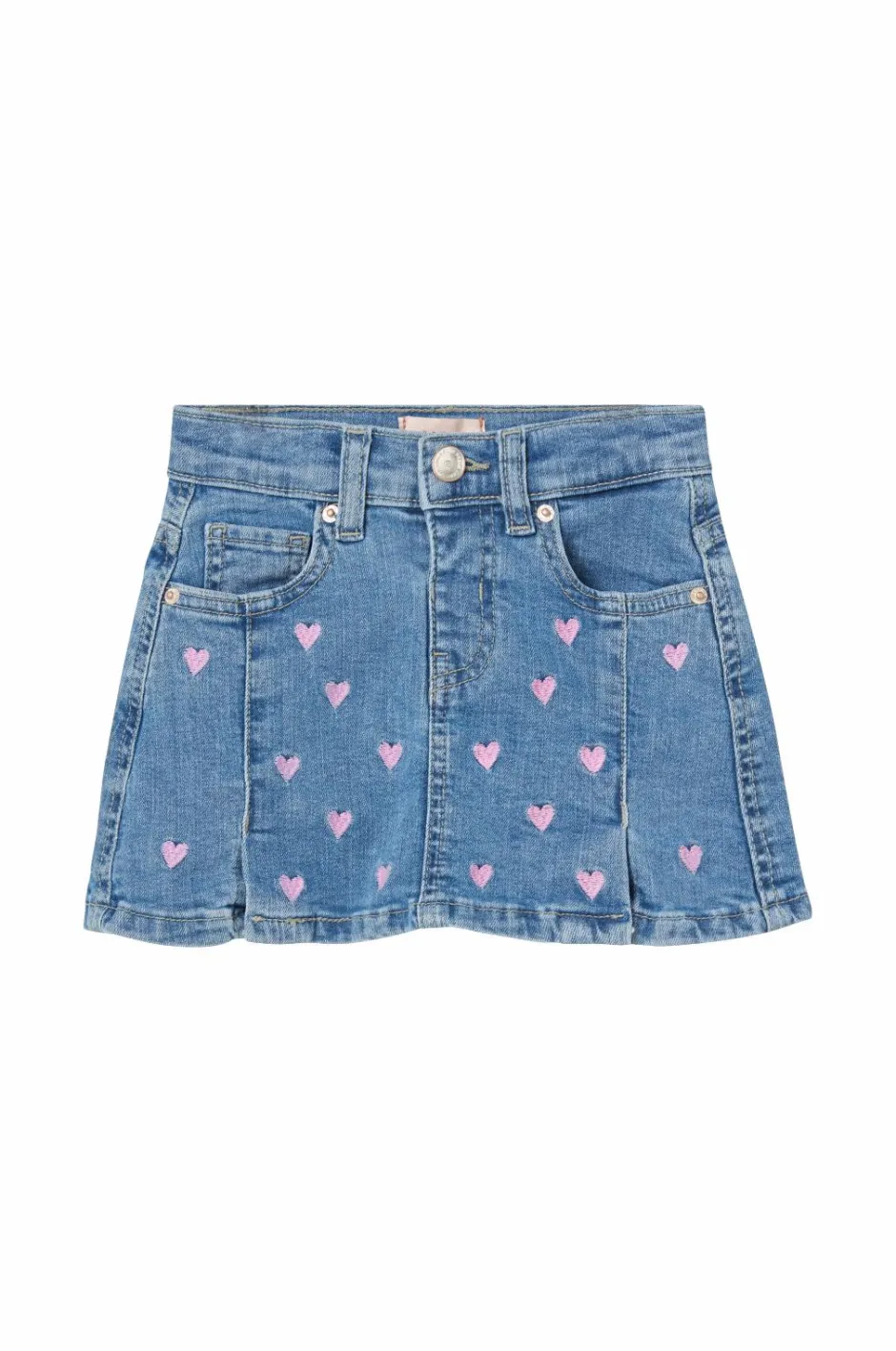 KIDS ONLY Cowboynederdel kmgHoxton Heart Embroidery Dnm Skirt^Børn Nederdele