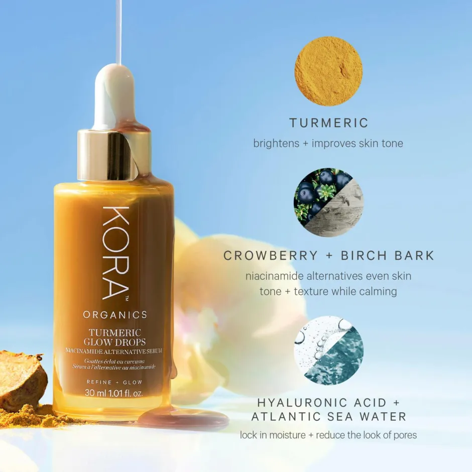 KORA Organics Turmeric Glow Drops Niacinamide Alternative Serum^ Ansigtspleje