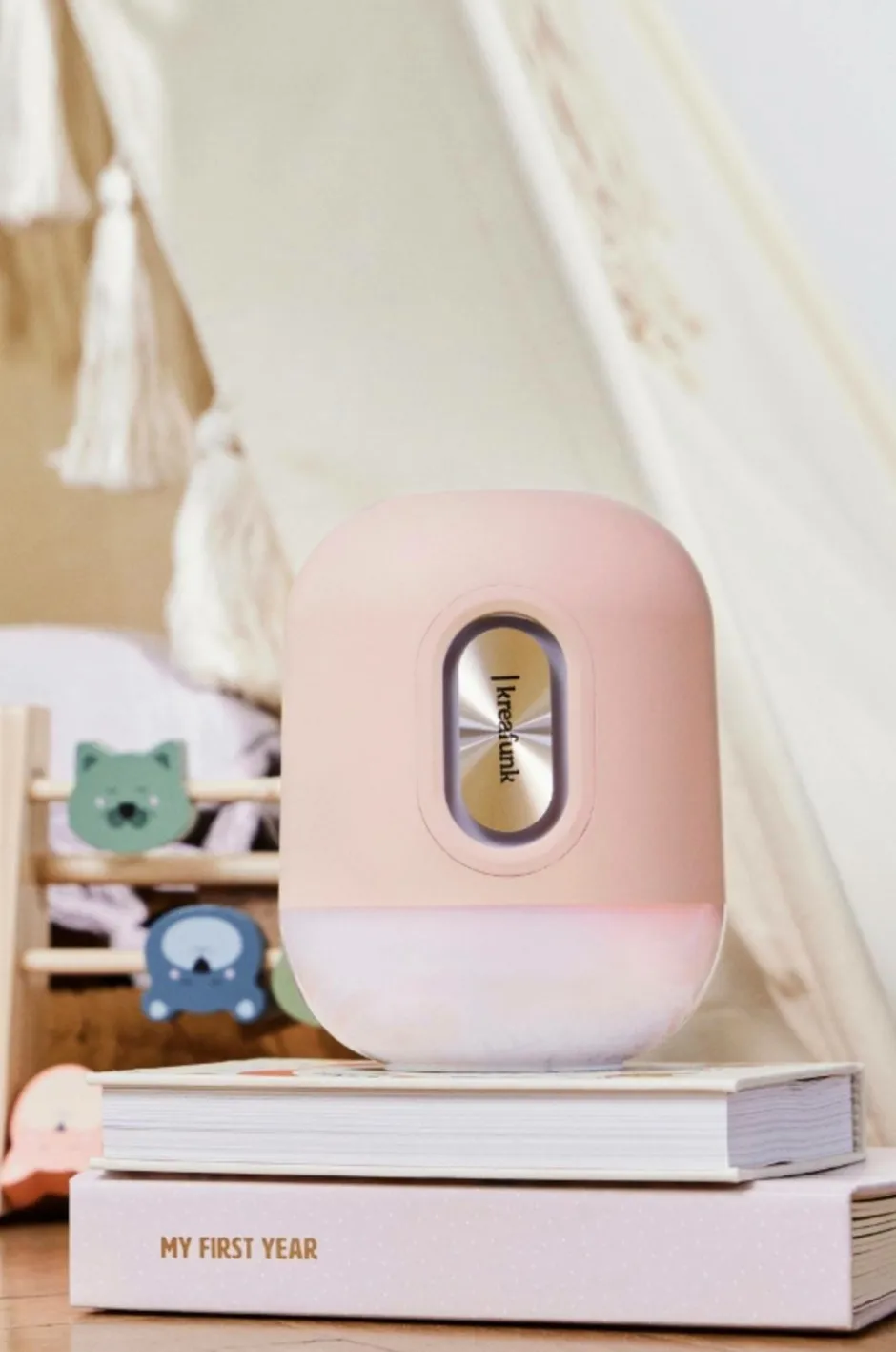 Kreafunk Bluetooth-højttaler/LED-lampe Glowie^Børn Barnevognstilbehør