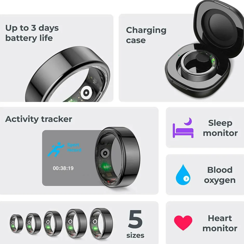 KSIX Smart Ring Saturn - L^Dame Træningsredskaber & Udstyr|Træningsredskaber & Udstyr