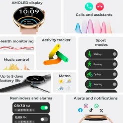 KSIX Smartwatch Core 2 Amoled^Dame Ure|Træningsredskaber & Udstyr
