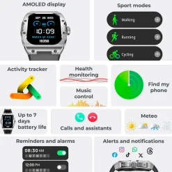 KSIX Smartwatch Hero Amoled^Dame Ure|Træningsredskaber & Udstyr
