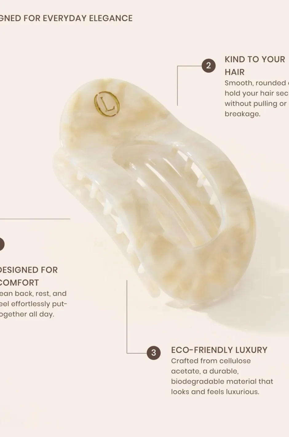 Lenoites Eco-Friendly Flat Hair Clip^ Håraccessories