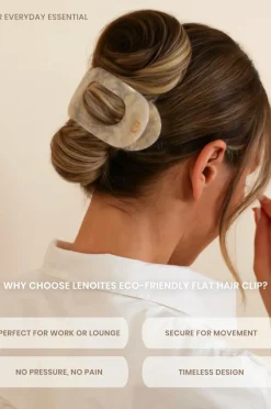 Lenoites Eco-Friendly Flat Hair Clip^ Håraccessories