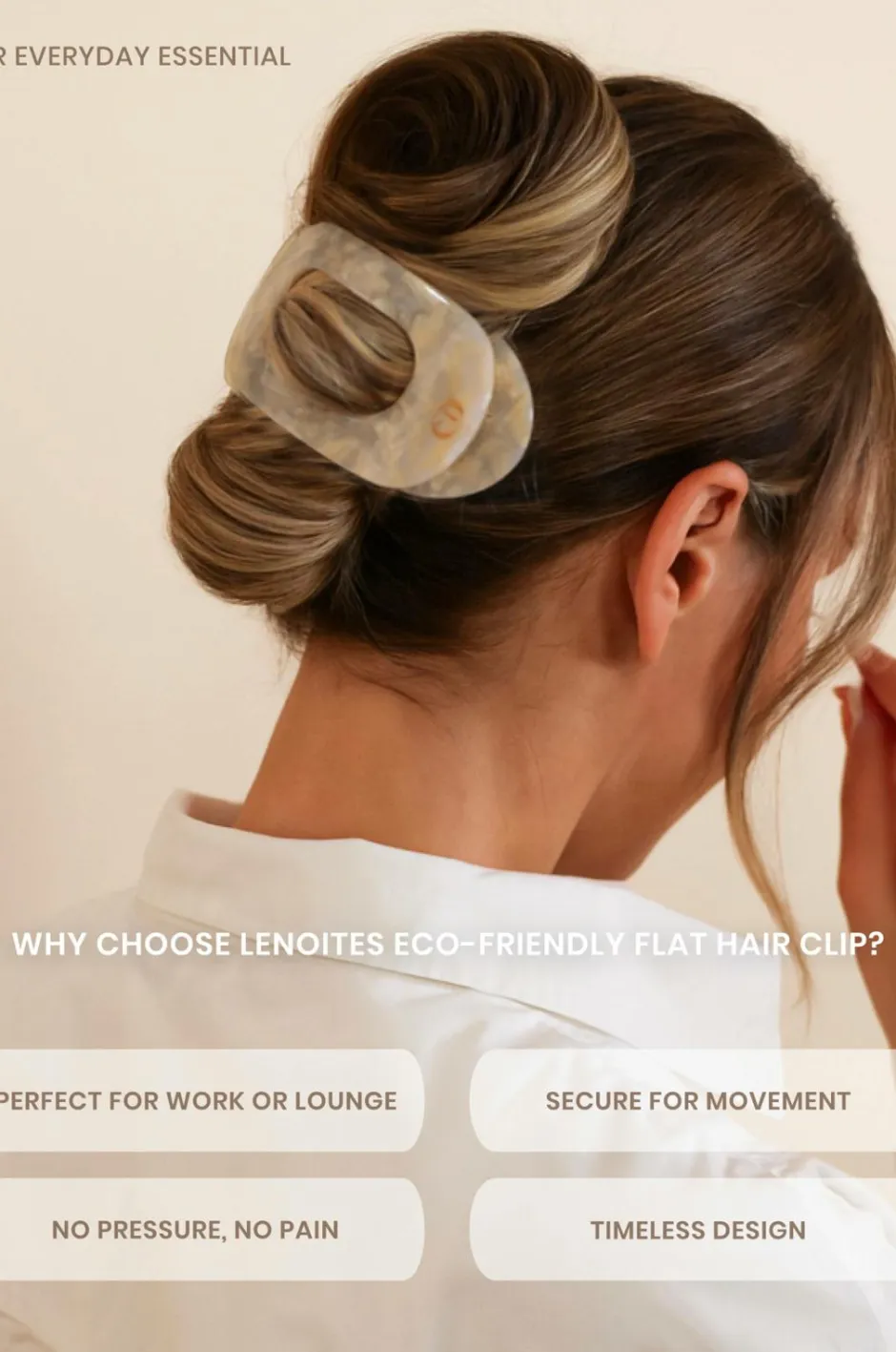 Lenoites Eco-Friendly Flat Hair Clip^ Håraccessories