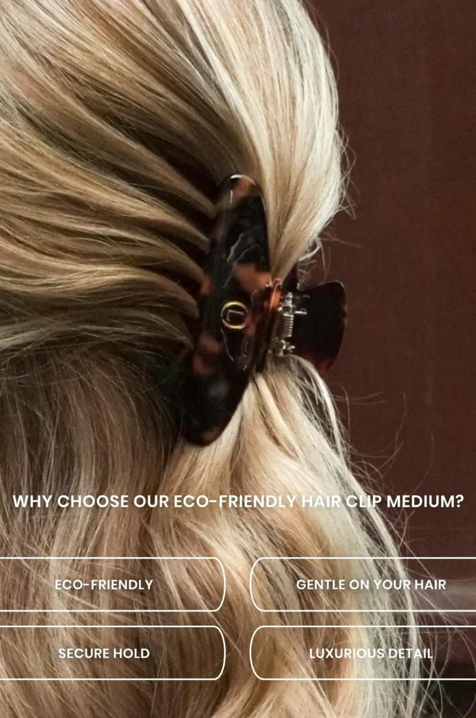 Lenoites Eco-Friendly Claw Clip Medium^Dame Håraccessories|Håraccessories