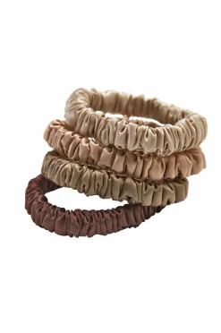 Lenoites Mulberry Silk Skinny Scrunchies^Dame Håraccessories|Håraccessories