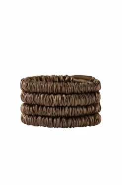 Lenoites Mulberry Silk Skinny Scrunchies^Dame Håraccessories|Håraccessories