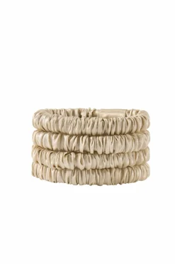 Lenoites Mulberry Silk Skinny Scrunchies^Dame Håraccessories|Håraccessories