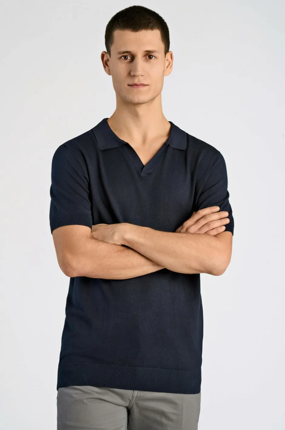 Outlet Poloshirt Ecovero S/s V-neck Polo Poloshirts
