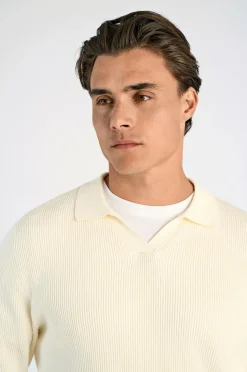 Lindbergh Pullover Rib Knitted L/S V-neck Polo^ Trøjer