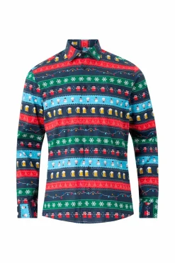 Clearance Pyjamasskjorte Aop Christmas Shirt L/S Nattøj & Homewear