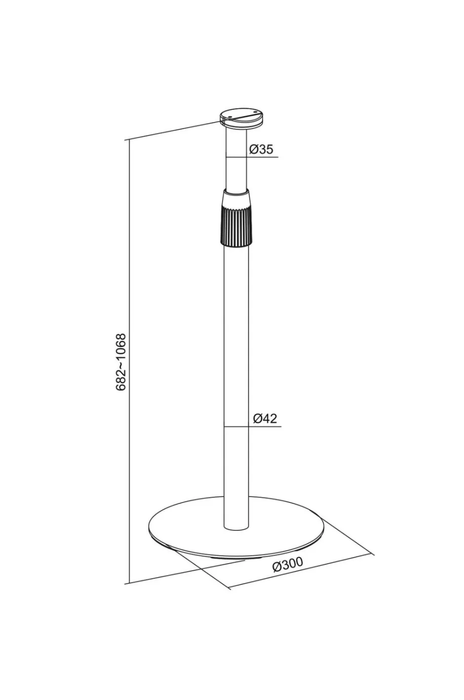 LogiLink Gulvstativ Sonos Era 100 / Era 300 682-1068 mm^ Tv, Lyd & Det Smarte Hjem