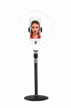 New Ring Light for Smartphone Ø 25 cm med bordstativ Mobiltelefoner, Tablets & Tilbehør