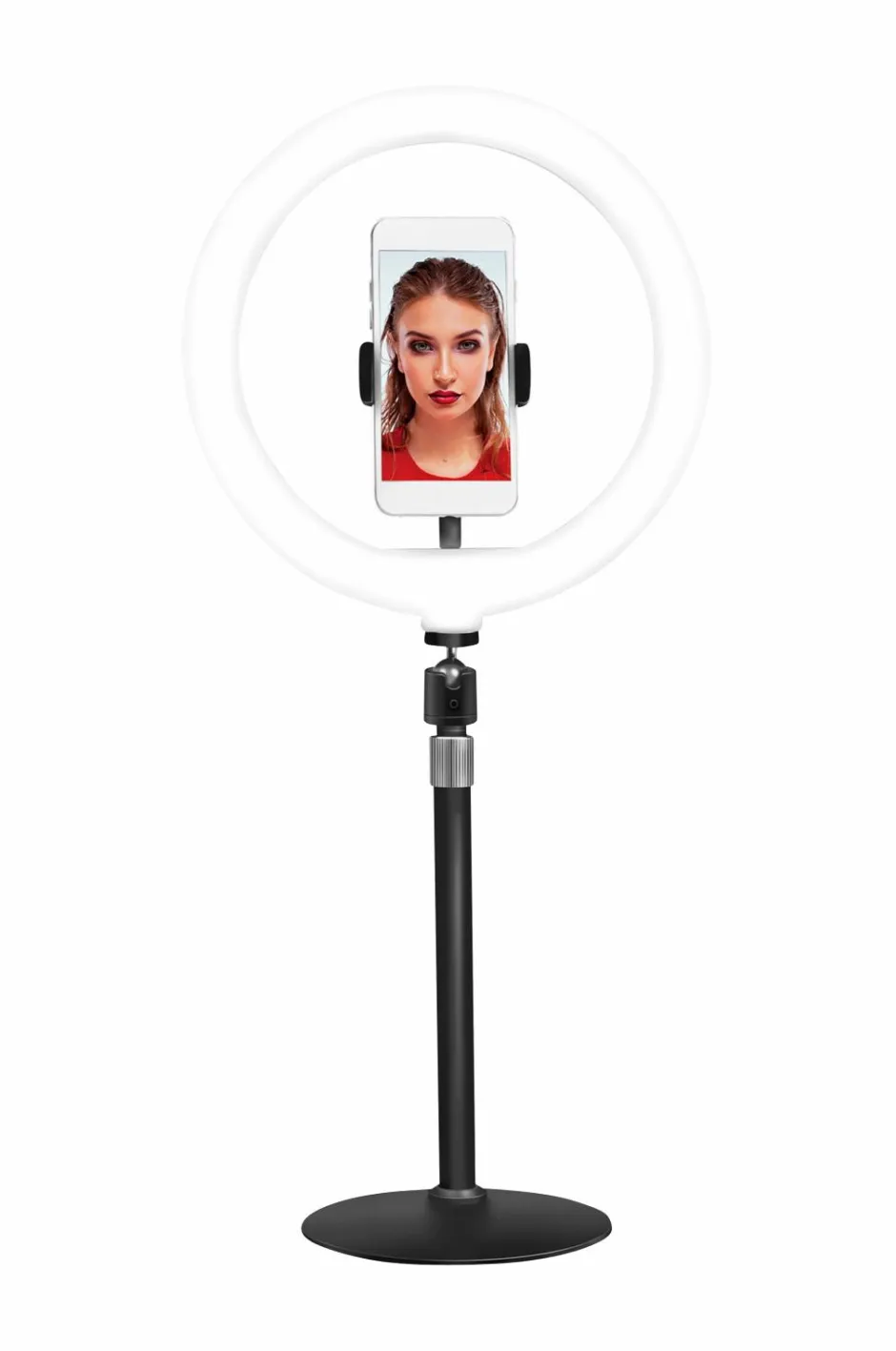 New Ring Light for Smartphone Ø 25 cm med bordstativ Mobiltelefoner, Tablets & Tilbehør