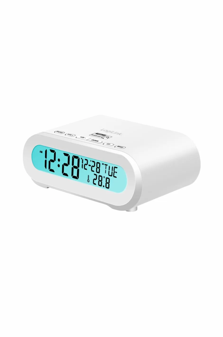 LogiLink Urradio med temperatur/luftfugtighed - USB-C/batteristrøm^ Tv, Lyd & Det Smarte Hjem