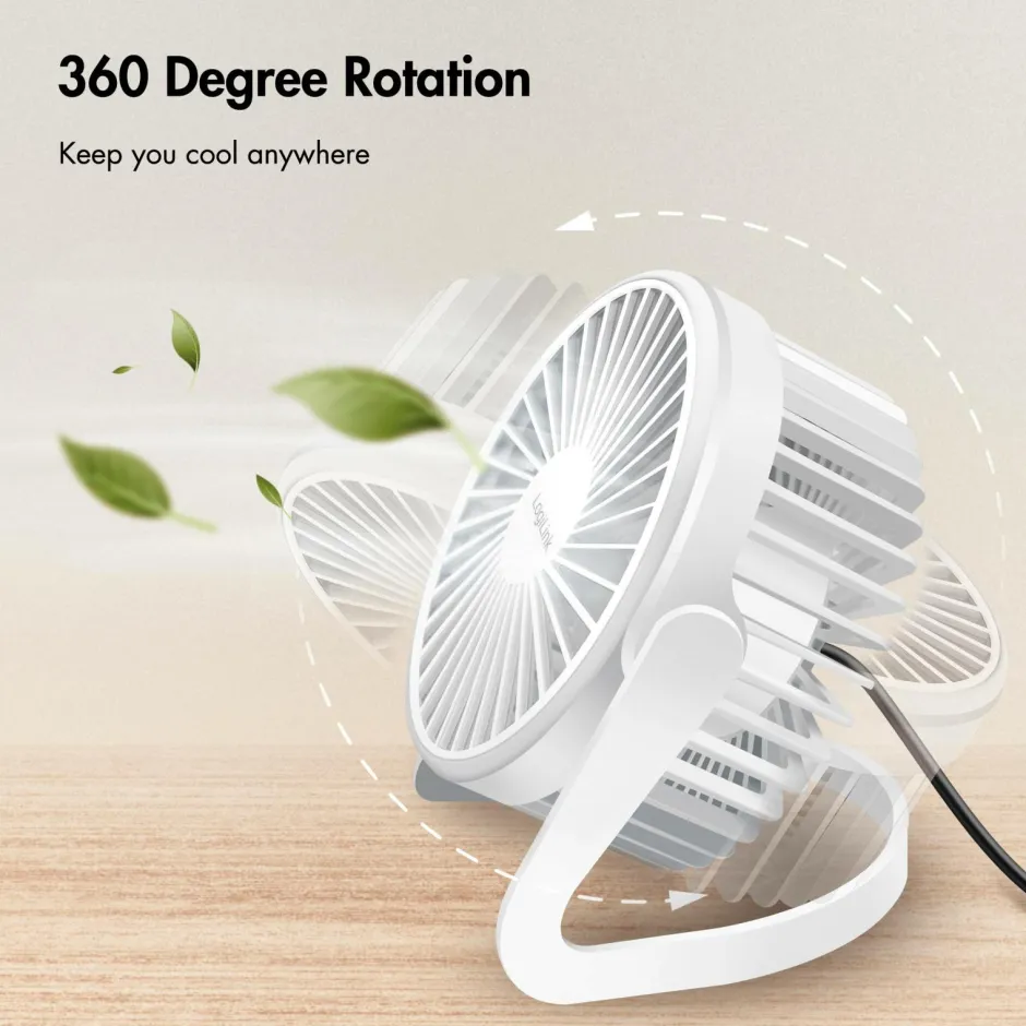 LogiLink USB Bordventilator ø 12,7 cm^ Husholdningselektronik