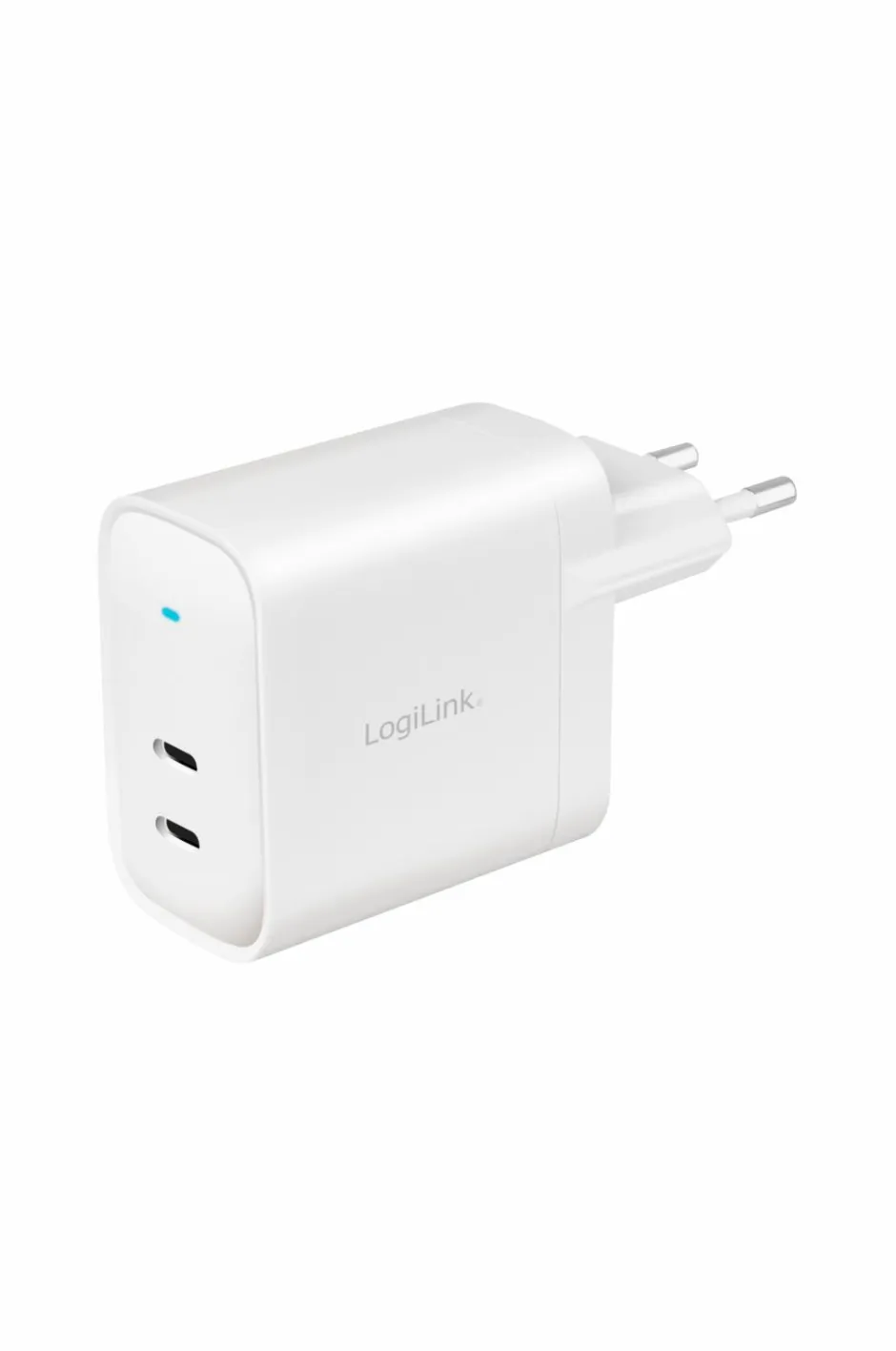 LogiLink USB-oplader 2 x USB-C PD 40W^ Mobiltelefoner, Tablets & Tilbehør