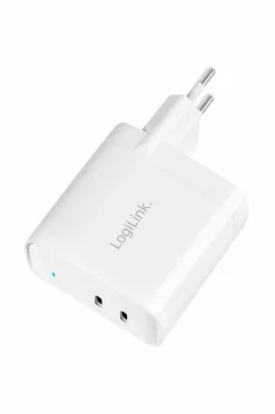 LogiLink USB-oplader 2 x USB-C PD 40W^ Mobiltelefoner, Tablets & Tilbehør