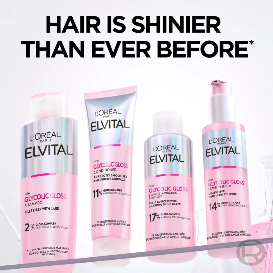 Discount Elvital Glycolic Gloss Leave-In Serum For Dull Hair 150 Ml Hårpleje
