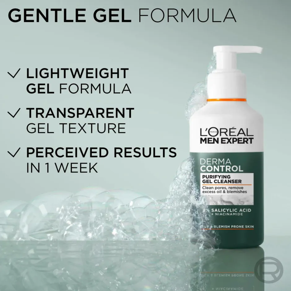 Men Expert Derma Control Purifying Gel Cleanser For Sensitive Skin 260 Ml Ansigtspleje|Ansigtspleje