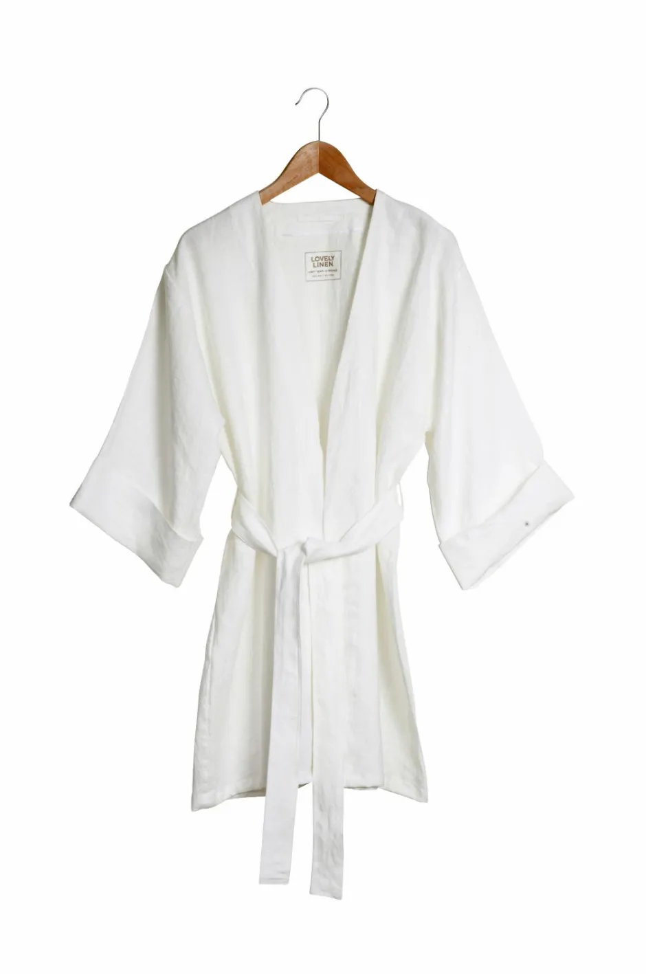 Lovely Linen Kimono Lovely i vasket hør^Dame Loungewear & Homewear
